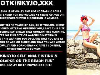 extreme solo beach adventure with deep self anal exploration