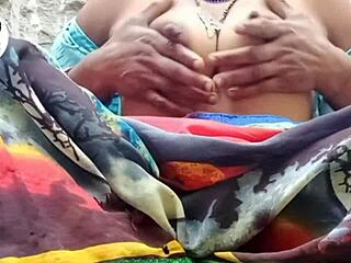 Desi village beauty strips saree for fingering
