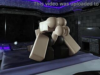 cute robloxian slut bent over assfucked doggystyle with creampie