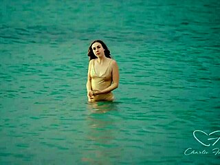 charlie forde and olive gee make out kissing at beach sunset