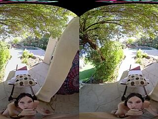 naughty petite jazmin luv bends over rides cock pov hardcore outdoor reality