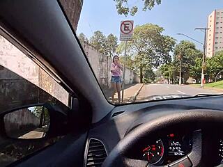 pulling out cock flashing redhead for public directions