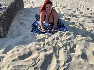 Beach slut's tease left my cock throbbing hard 🔥🍆