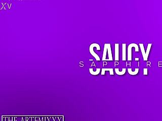 Saucy Sapphire's First Scene Deepthroat Gagging On BBC