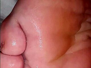 Girlfriend's teasing foot worship session