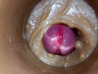 extreme closeup pussy toy camera injects huge sperm creampie 4k