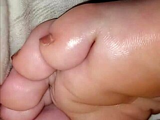 Girlfriend's teasing foot worship session