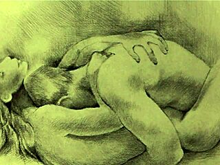 Lost in waves of desire from vintage erotic art passion