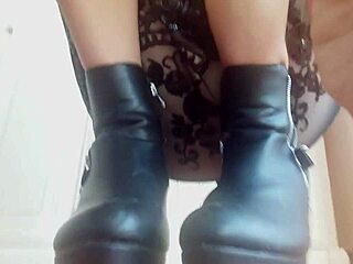 Watch out for this sexy angry giantess huge pussy boots fetish rage!