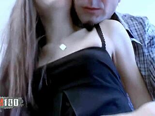 young french brunette chrystal's rough pussy fuck with jorge