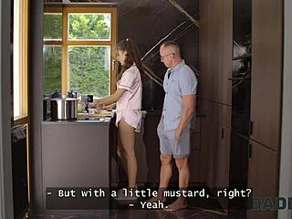 Daddy4K: Skinny Babe Shows Stepdad Epic Deepthroat Skills!