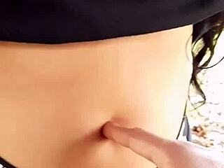 Seductive Latina Navel Fetish Tease Tempts Deeply