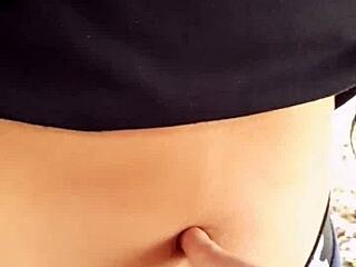 Seductive Latina Navel Fetish Tease Tempts Deeply