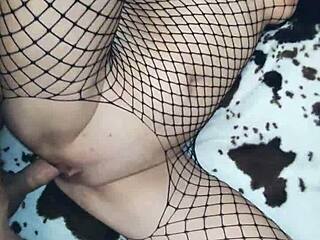 muscular husband films wife's beautiful close-up anal pounding