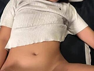 Stunning 18yo Thai beauty fucked hard by big white cock creampie