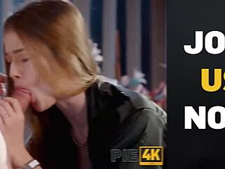 cuck4k brazilian wife cheats on desk while husband watches