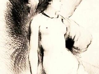 Lost in waves of desire from vintage erotic art passion