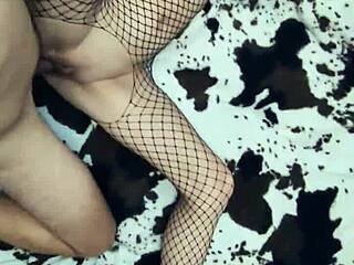 muscular husband films wife's beautiful close-up anal pounding