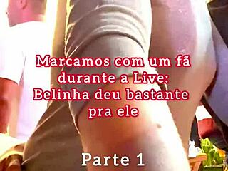 hot brunette bodybuilder wife flashes milk for hubby workout