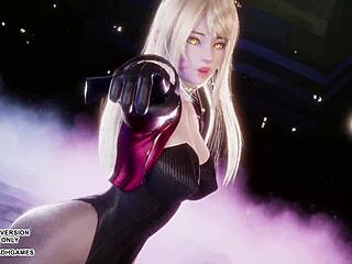 Watch Ahri's sexy Kpop dance in League hentai MMD uncensored