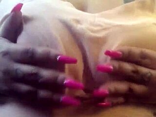 Teasing my big tits and hard nipples babe