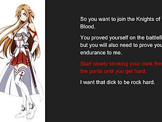 yuuki asuna sao femdom joi nipple play tease 😈👅