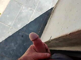 Builder's Intense Poolside Jerk-Off Explosion