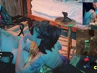 gamer girl kitty bikini drools monster cock closeup pov