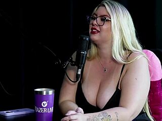 alice monteiro shyly blows in sheer red lingerie