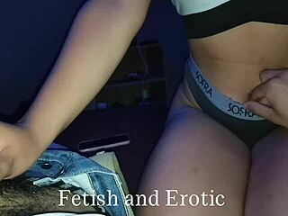 sexy latina teases belly piercing fetish play