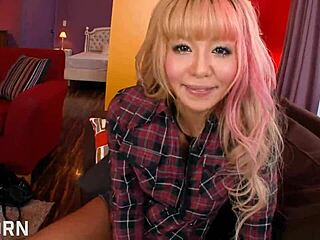 Blonde Japanese Teen Craves Blowjob and Creampie Ride!