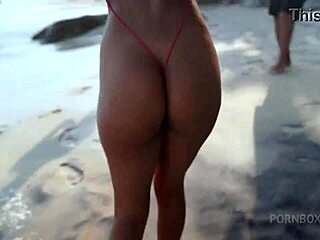 Watch this cute babe get DAP anal fucked publicly at beach?