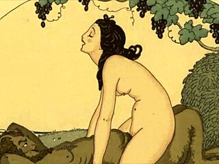 Vintage retro antique erotic scenes bold hardcore action