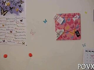 adorable teen bitch bends over for pov doggystyle cock sucking contest