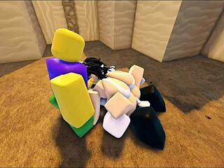 Zaki Endures Intense Gangbang Fucking and Oral in Roblox Orgy