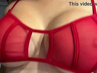 Italian milf artemisia love flaunts juicy big tits in sexy red bra