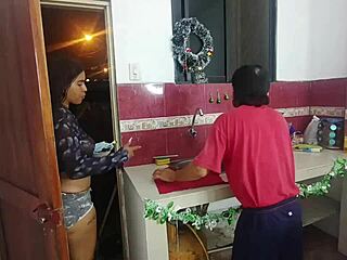 perverted old man fucks sexy maid pussy