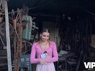 debtor in leather lingerie squirts from backyard pounding