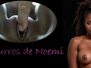 Noemi whispers seductively in ebony toy masturbation orgasm