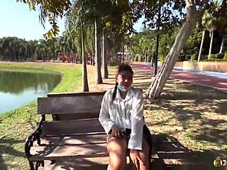 Innocent petite asian teen creampied doggystyle after pickup