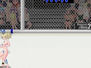 princess ring 2: mimi vs lena in lesbian wrestling catfight