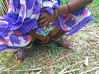 indian couple teases in jungle outdoor play