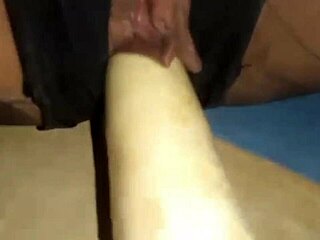 shaved pussy stuffed with fruit orgasms gush wet nonstop