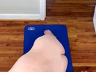 jerk off to this sexy milf's naked yoga poses