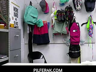 cute teen adrianna jade caught shoplifting fucked hard by guard