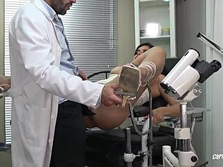 gynecologist wrecks sara retali's ass with squirting anal creampie