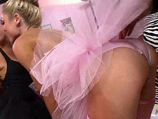 Whoa! Dressed-Up Party Hotties Dive Into Wild Group Pounding!