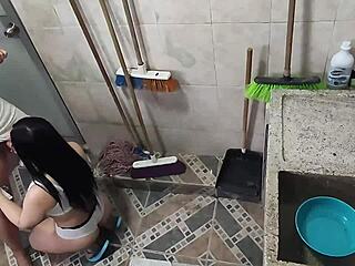 perverted beauty sucks off handsome stud in steamy homemade session