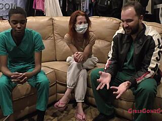 Perverted podiatrist tickles jewel's bare feet wild!