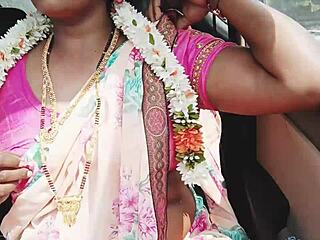 Desi sexy aunty car sex dirty talk romantic indian passion